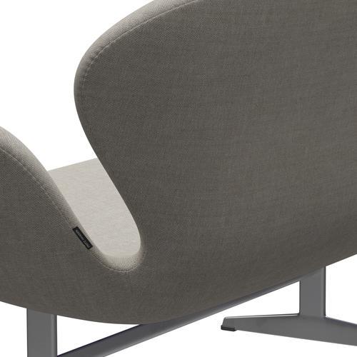 [product_category]-Fritz Hansen Swan Sofa 2 Seater, Silver Grey/Sunniva Beige-Fritz Hansen-3321-SV717-SGBASE-FRI-5