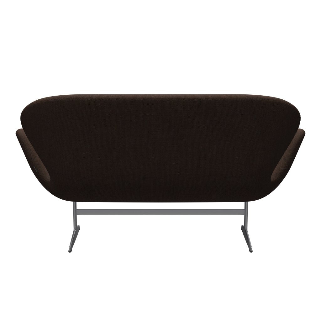 [product_category]-Fritz Hansen Swan Sofa 2 Seater, Silver Grey/Sunniva Black/Chestnut-Fritz Hansen-3321-SV373-SGBASE-FRI-4