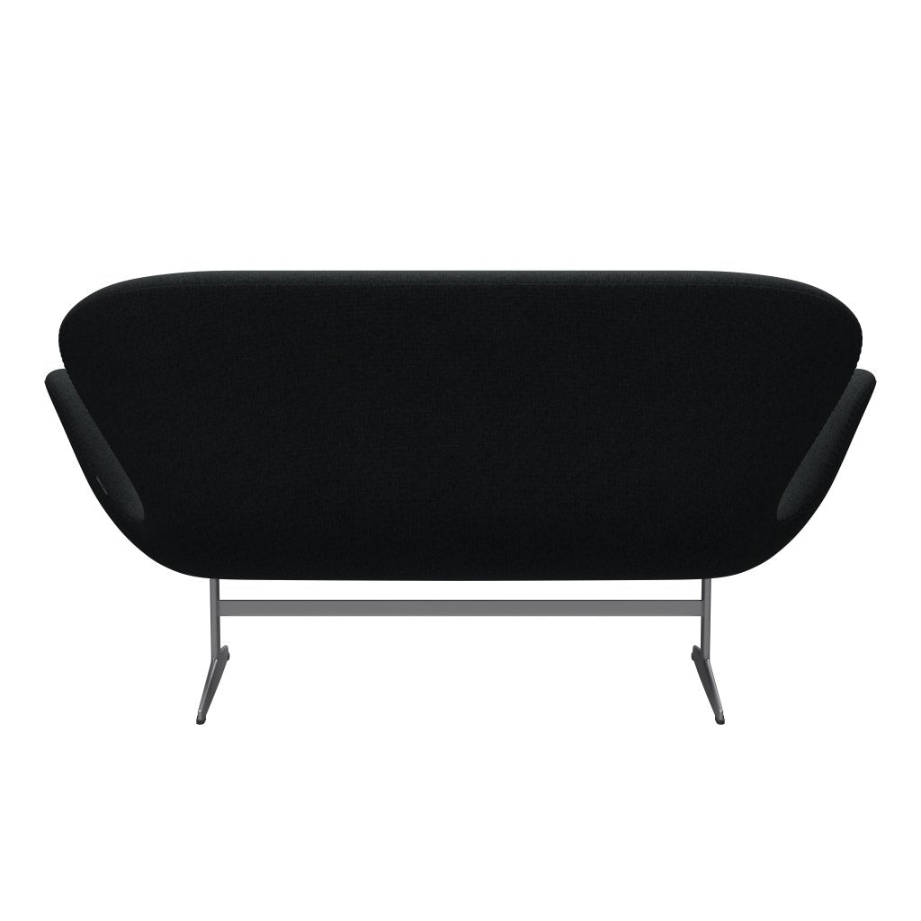 [product_category]-Fritz Hansen Swan Sofa 2 Seater, Silver Grey/Sunniva Black/Dark Grey-Fritz Hansen-3321-SV183-SGBASE-FRI-4