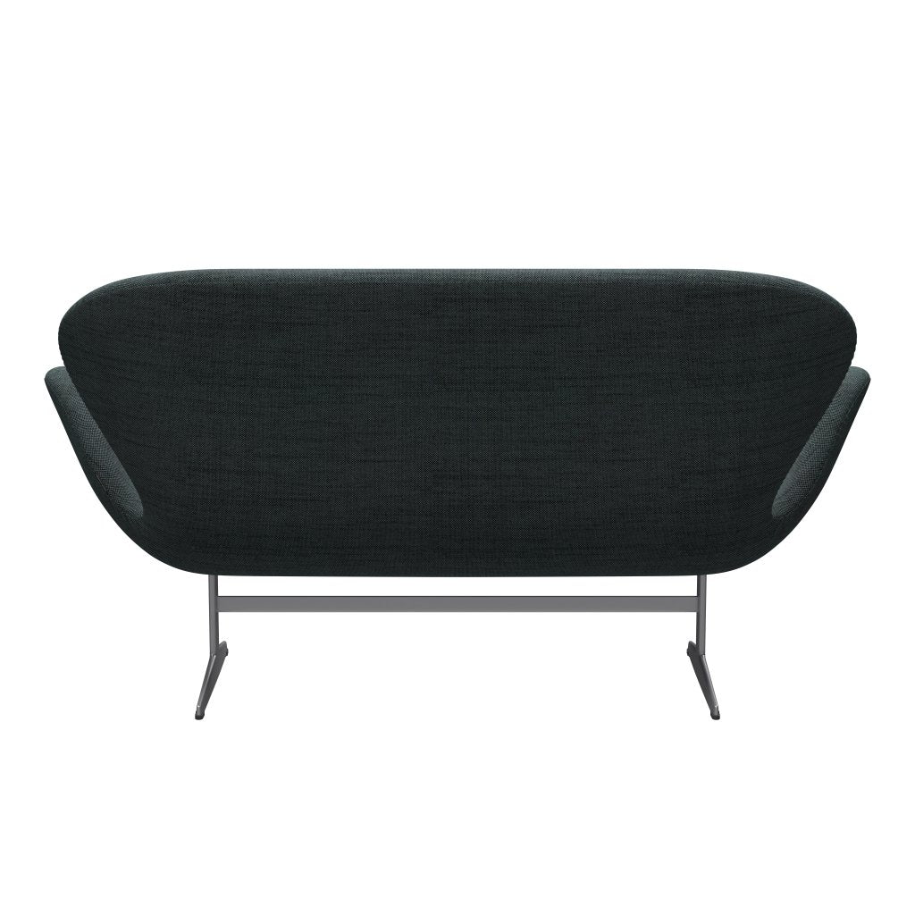 [product_category]-Fritz Hansen Swan Sofa 2 Seater, Silver Grey/Sunniva Black/Light Blue-Fritz Hansen-3321-SV763-SGBASE-FRI-4