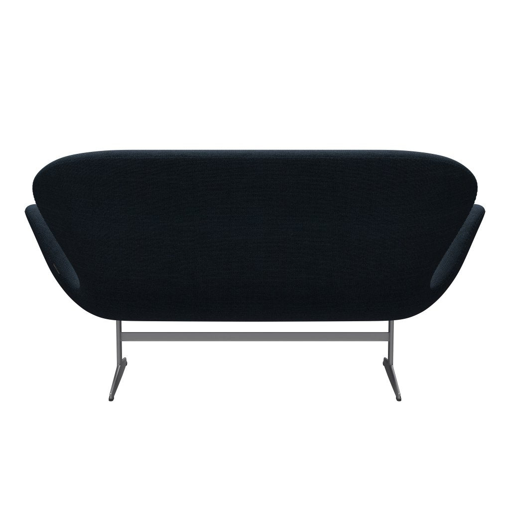 [product_category]-Fritz Hansen Swan Sofa 2 Seater, Silver Grey/Sunniva Black/Navy-Fritz Hansen-3321-SV783-SGBASE-FRI-4