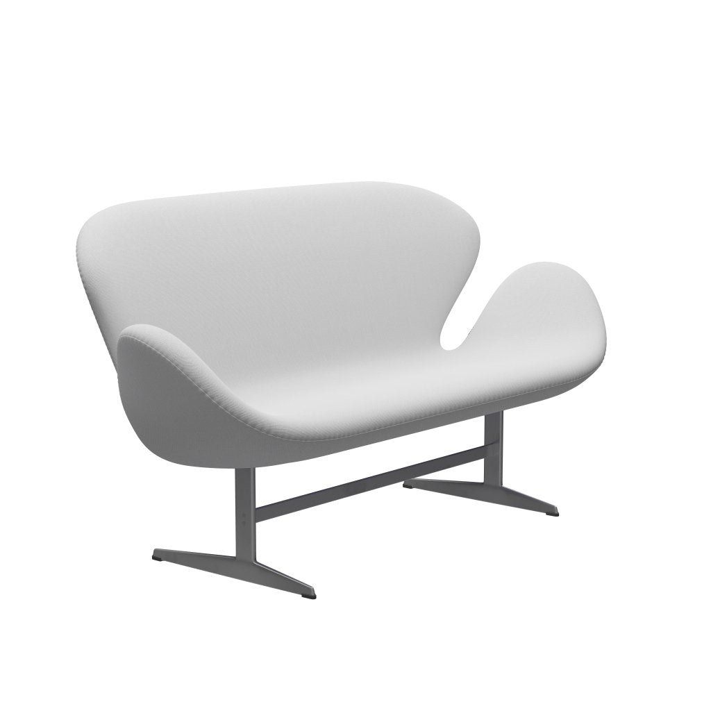 [product_category]-Fritz Hansen Swan Sofa 2 Seater, Silver Grey/Sunniva Canvas Natural-Fritz Hansen-3321-SV223-SGBASE-FRI-2