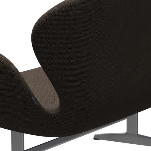 [product_category]-Fritz Hansen Swan Sofa 2 Seater, Silver Grey/Sunniva Chocolate/Black-Fritz Hansen-3321-SV383-SGBASE-FRI-5