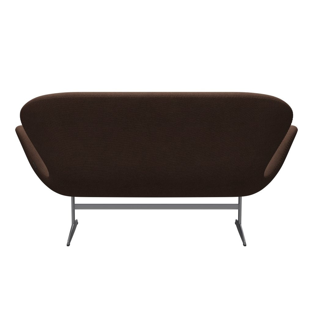 [product_category]-Fritz Hansen Swan Sofa 2 Seater, Silver Grey/Sunniva Chocolate/Chestnut-Fritz Hansen-3321-SV363-SGBASE-FRI-4