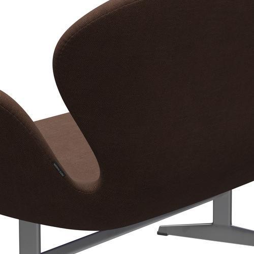 [product_category]-Fritz Hansen Swan Sofa 2 Seater, Silver Grey/Sunniva Chocolate/Chestnut-Fritz Hansen-3321-SV363-SGBASE-FRI-5