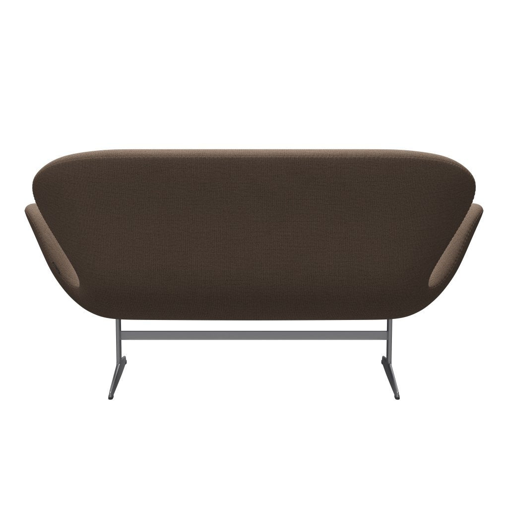 [product_category]-Fritz Hansen Swan Sofa 2 Seater, Silver Grey/Sunniva Chocolate/Tan-Fritz Hansen-3321-SV253-SGBASE-FRI-4