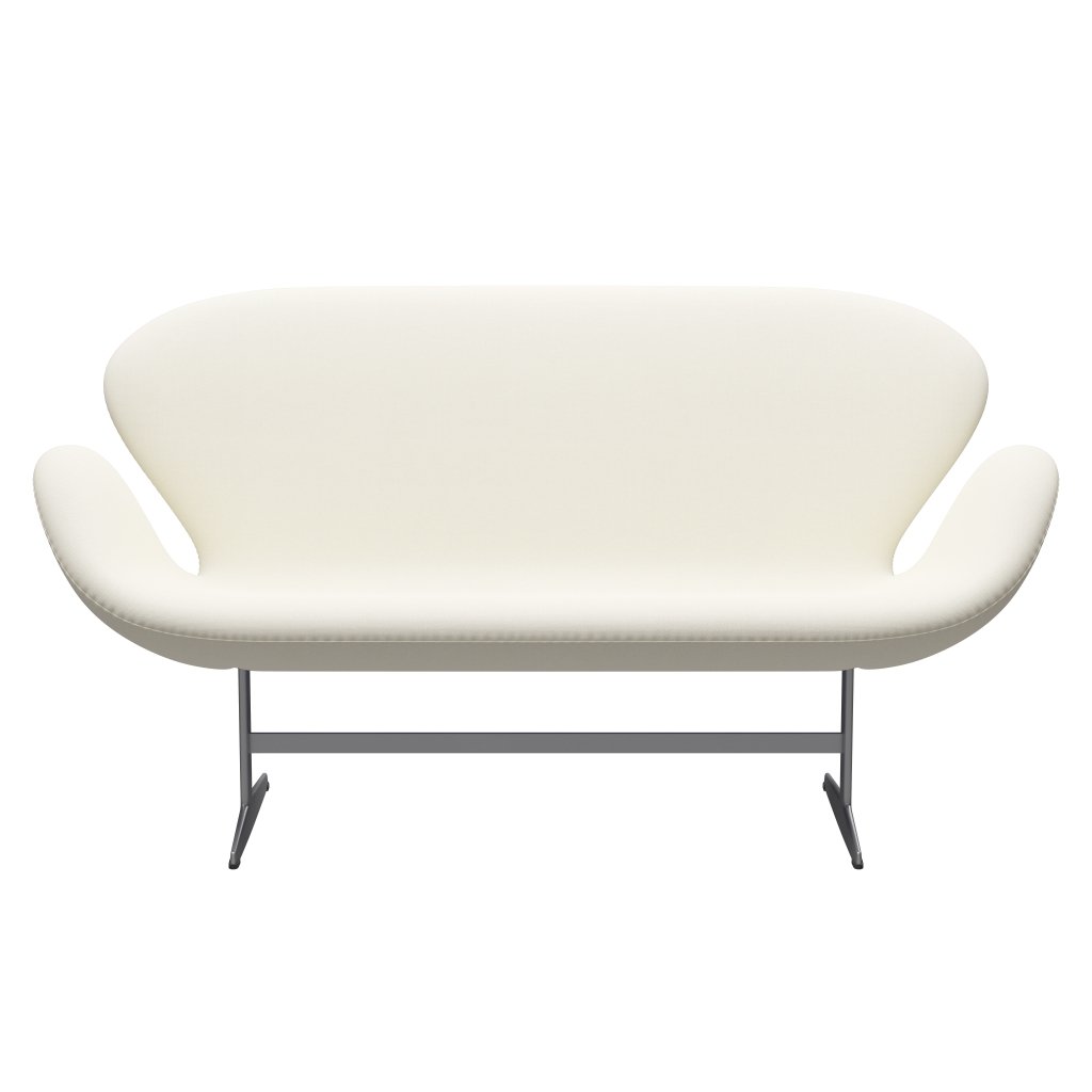 [product_category]-Fritz Hansen Swan Sofa 2 Seater, Silver Grey/Sunniva Crème-Fritz Hansen-3321-SV113-SGBASE-FRI-1