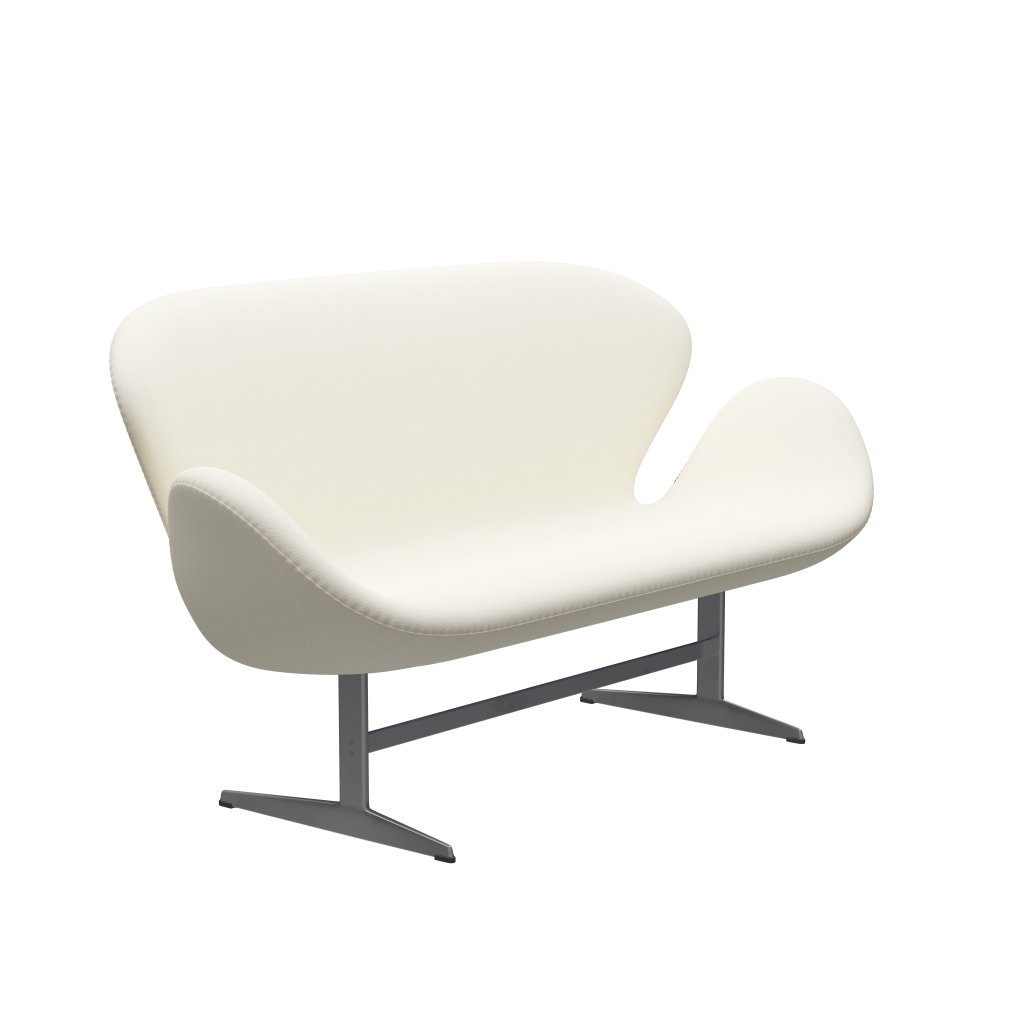[product_category]-Fritz Hansen Swan Sofa 2 Seater, Silver Grey/Sunniva Crème-Fritz Hansen-3321-SV113-SGBASE-FRI-2