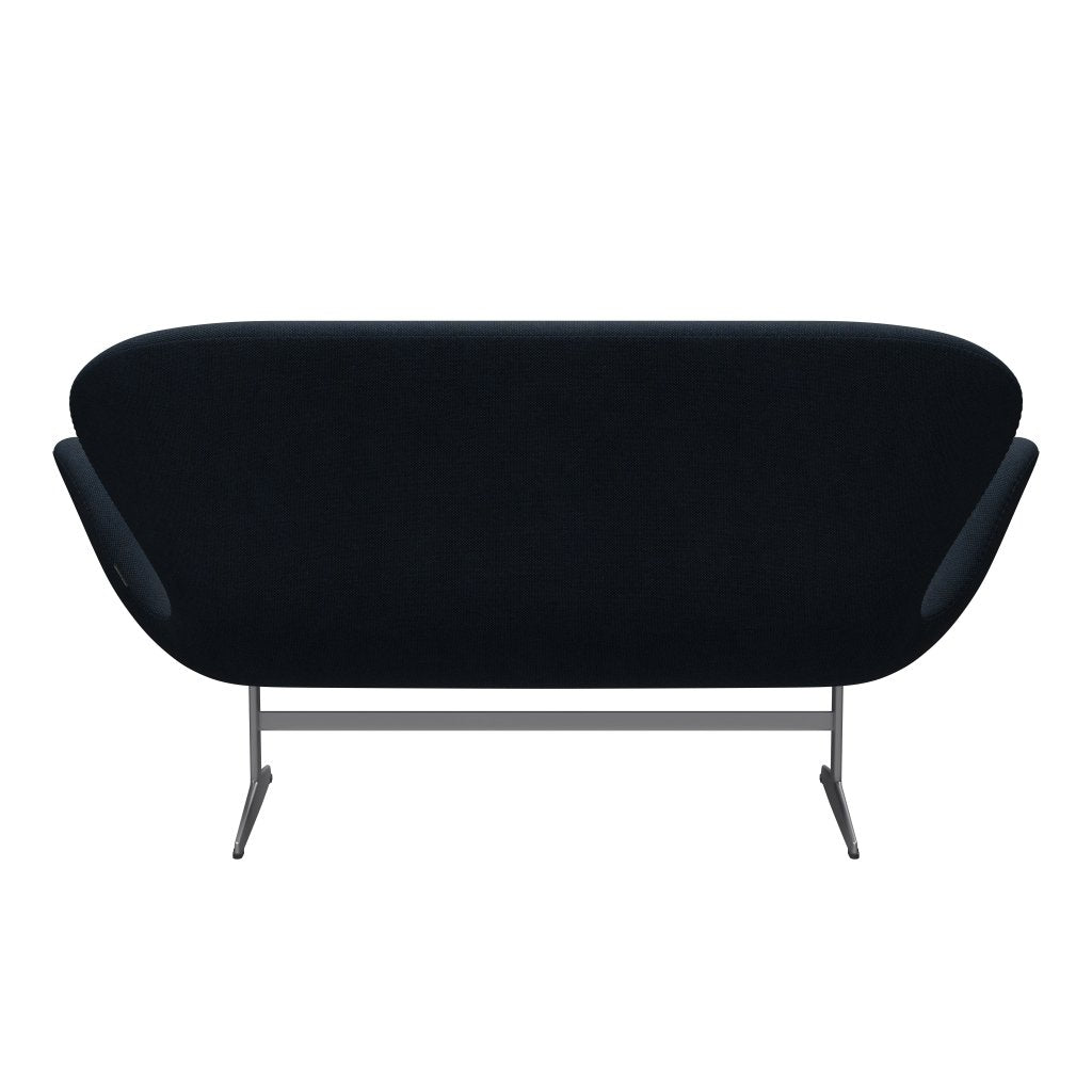 [product_category]-Fritz Hansen Swan Sofa 2 Seater, Silver Grey/Sunniva Dark Blue-Fritz Hansen-3321-SV192-SGBASE-FRI-4