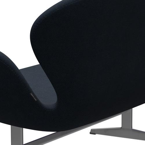 [product_category]-Fritz Hansen Swan Sofa 2 Seater, Silver Grey/Sunniva Dark Blue-Fritz Hansen-3321-SV192-SGBASE-FRI-5