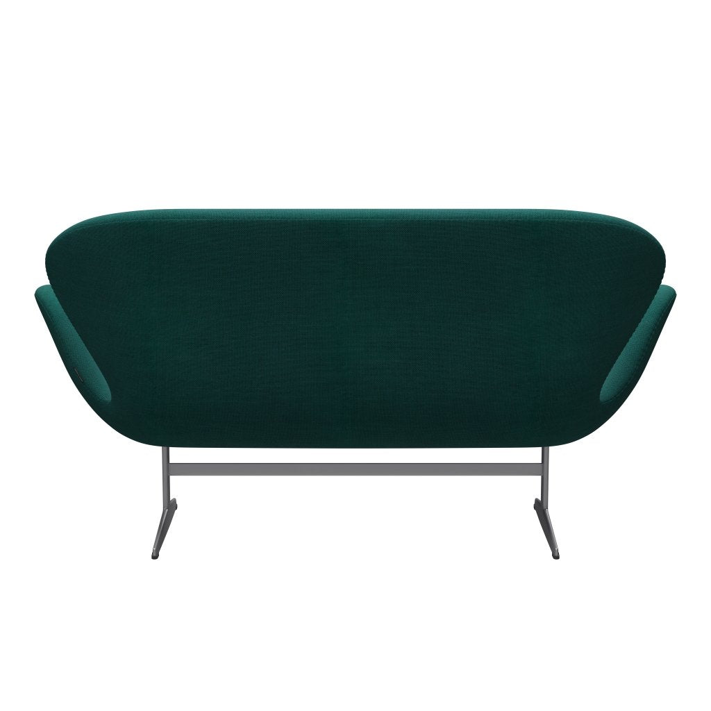 [product_category]-Fritz Hansen Swan Sofa 2 Seater, Silver Grey/Sunniva Green-Fritz Hansen-3321-SV953-SGBASE-FRI-4