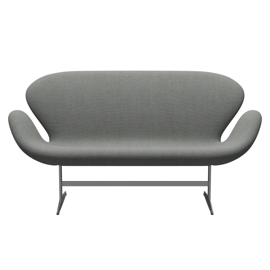 [product_category]-Fritz Hansen Swan Sofa 2 Seater, Silver Grey/Sunniva Grey-Fritz Hansen-3321-SV242-SGBASE-FRI-1