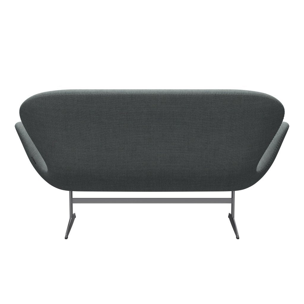 [product_category]-Fritz Hansen Swan Sofa 2 Seater, Silver Grey/Sunniva Grey/Pale Green-Fritz Hansen-3321-SV152-SGBASE-FRI-4