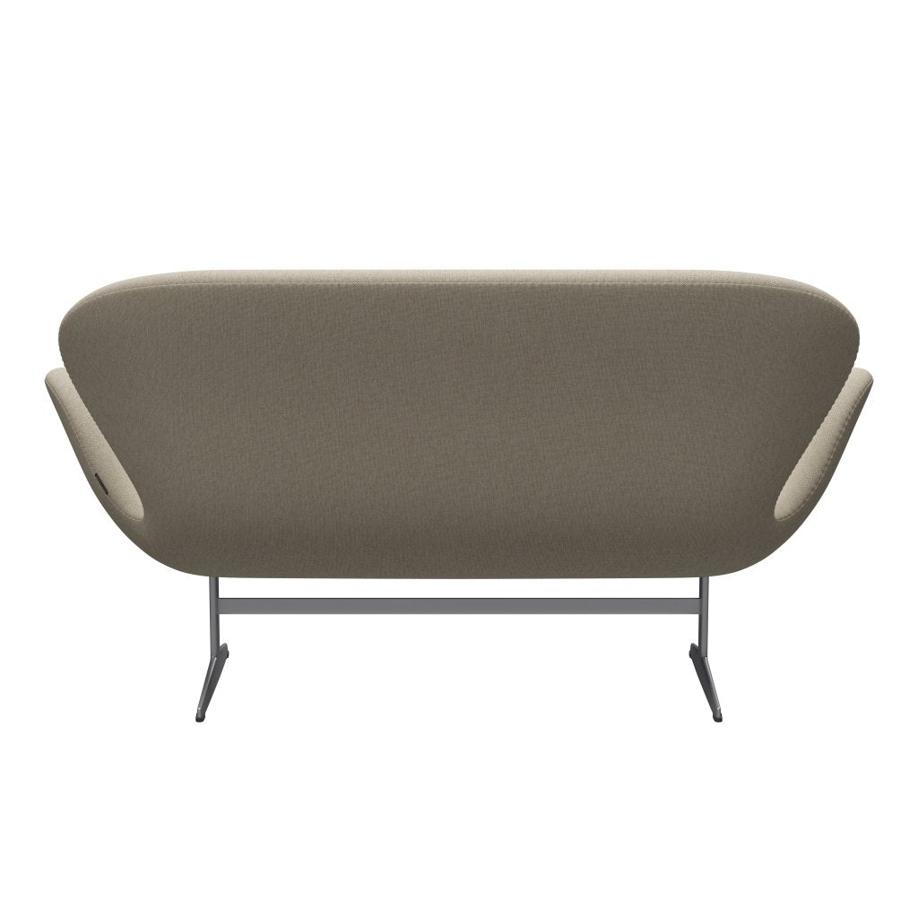 [product_category]-Fritz Hansen Swan Sofa 2 Seater, Silver Grey/Sunniva Light Beige-Fritz Hansen-3321-SV233-SGBASE-FRI-4