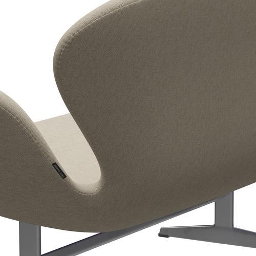 [product_category]-Fritz Hansen Swan Sofa 2 Seater, Silver Grey/Sunniva Light Beige-Fritz Hansen-3321-SV233-SGBASE-FRI-5