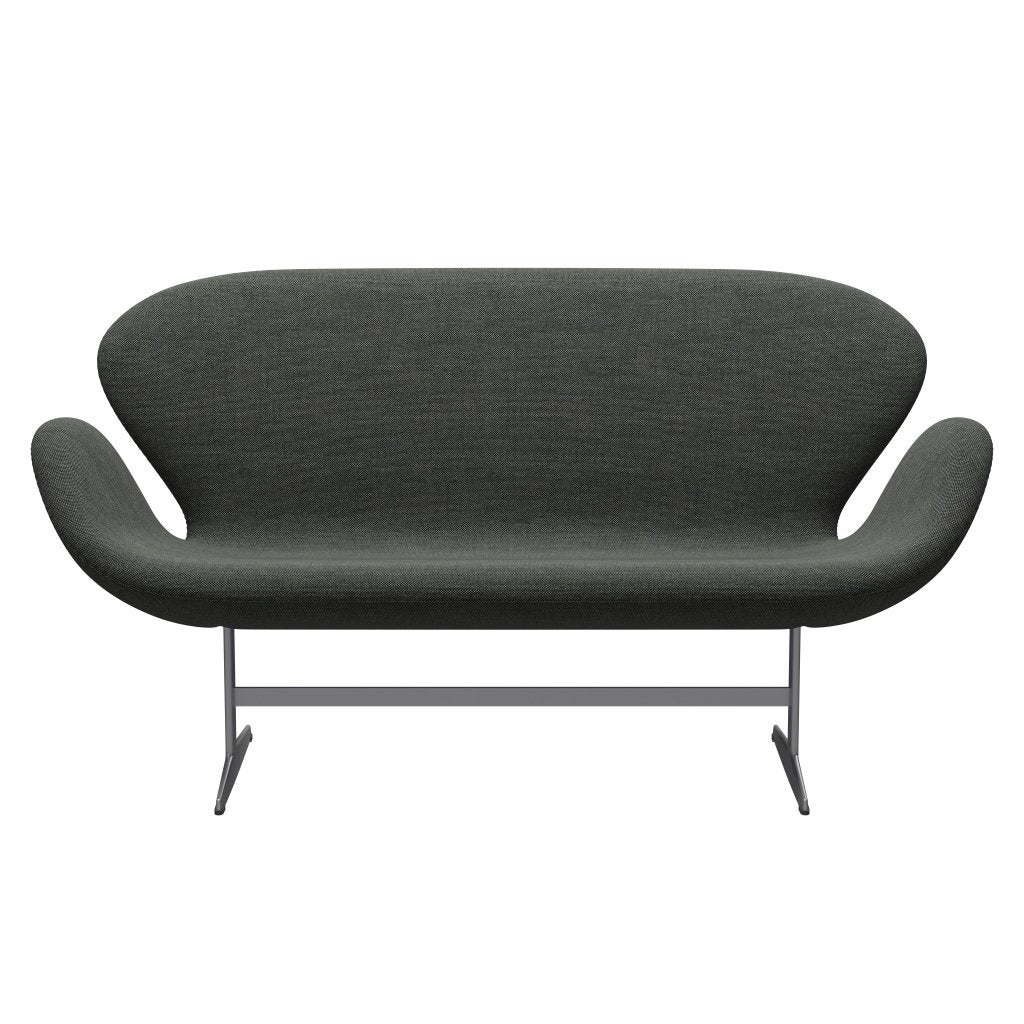 [product_category]-Fritz Hansen Swan Sofa 2 Seater, Silver Grey/Sunniva Light Grey/Dark Grey-Fritz Hansen-3321-SV173-SGBASE-FRI-1