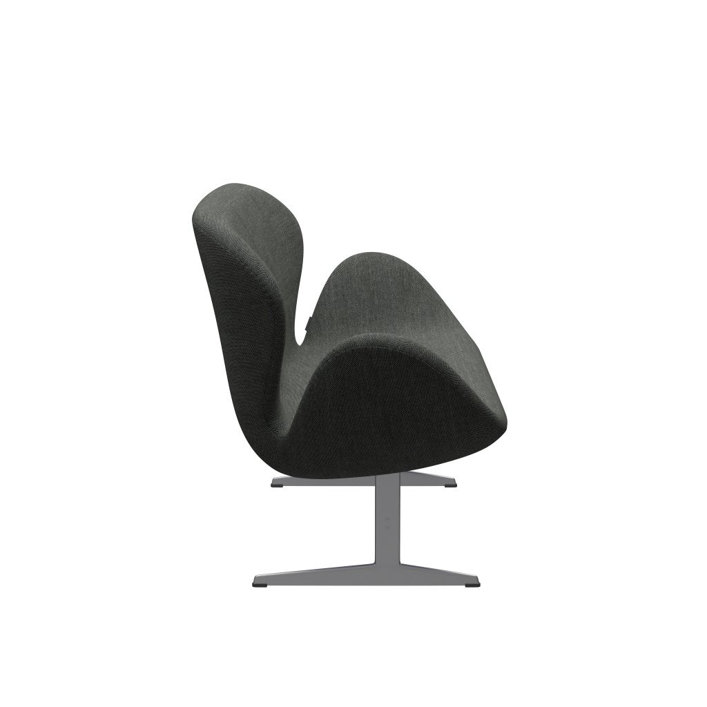 [product_category]-Fritz Hansen Swan Sofa 2 Seater, Silver Grey/Sunniva Light Grey/Dark Grey-Fritz Hansen-3321-SV173-SGBASE-FRI-3