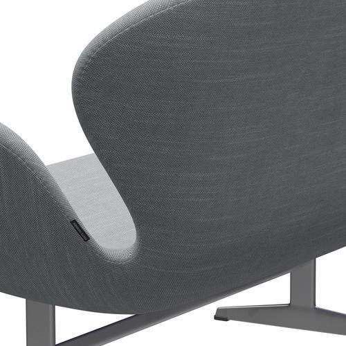 [product_category]-Fritz Hansen Swan Sofa 2 Seater, Silver Grey/Sunniva Light Grey/Light Blue-Fritz Hansen-3321-SV133-SGBASE-FRI-5