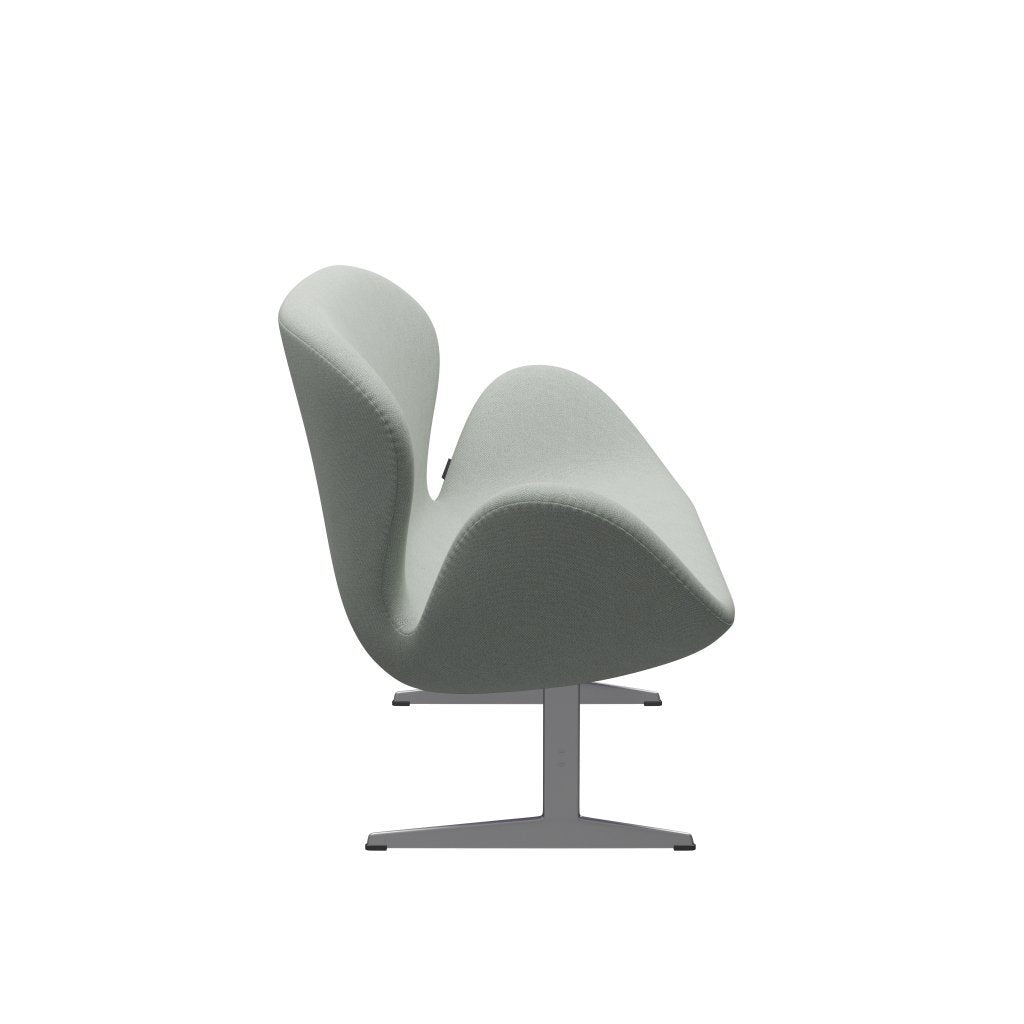 [product_category]-Fritz Hansen Swan Sofa 2 Seater, Silver Grey/Sunniva Mint Green-Fritz Hansen-3321-SV132-SGBASE-FRI-3