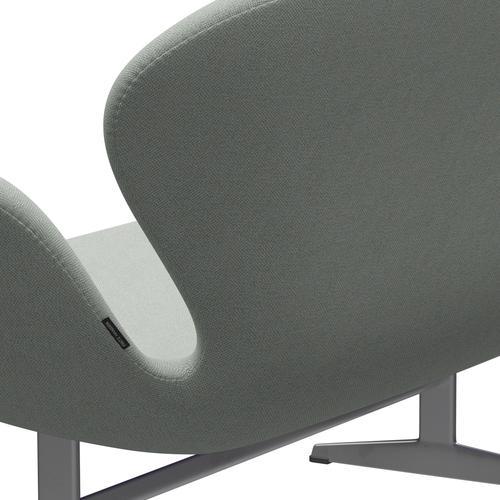 [product_category]-Fritz Hansen Swan Sofa 2 Seater, Silver Grey/Sunniva Mint Green-Fritz Hansen-3321-SV132-SGBASE-FRI-5