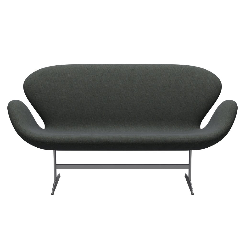 [product_category]-Fritz Hansen Swan Sofa 2 Seater, Silver Grey/Sunniva Navy/Olive-Fritz Hansen-3321-SV773-SGBASE-FRI-1