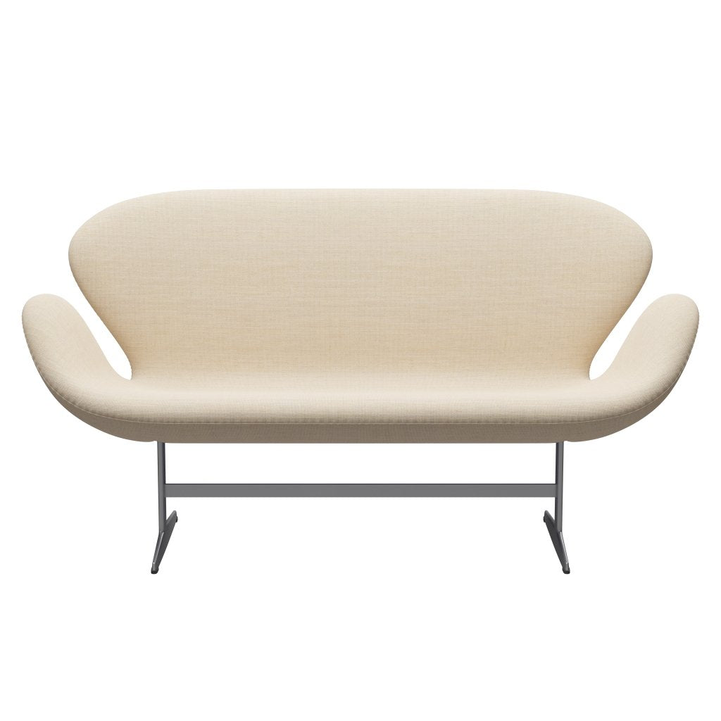 [product_category]-Fritz Hansen Swan Sofa 2 Seater, Silver Grey/Sunniva Sand-Fritz Hansen-3321-SV811-SGBASE-FRI-1