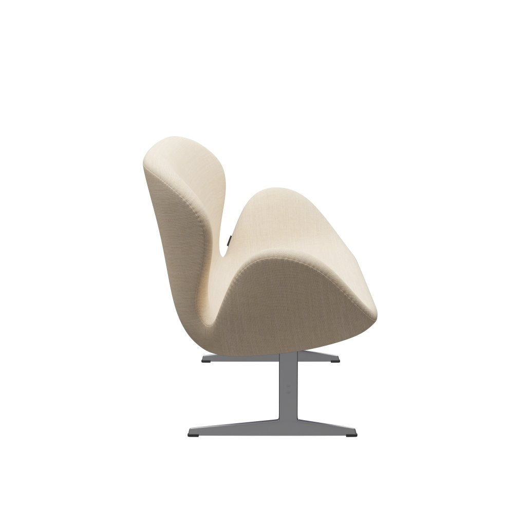 [product_category]-Fritz Hansen Swan Sofa 2 Seater, Silver Grey/Sunniva Sand-Fritz Hansen-3321-SV811-SGBASE-FRI-3