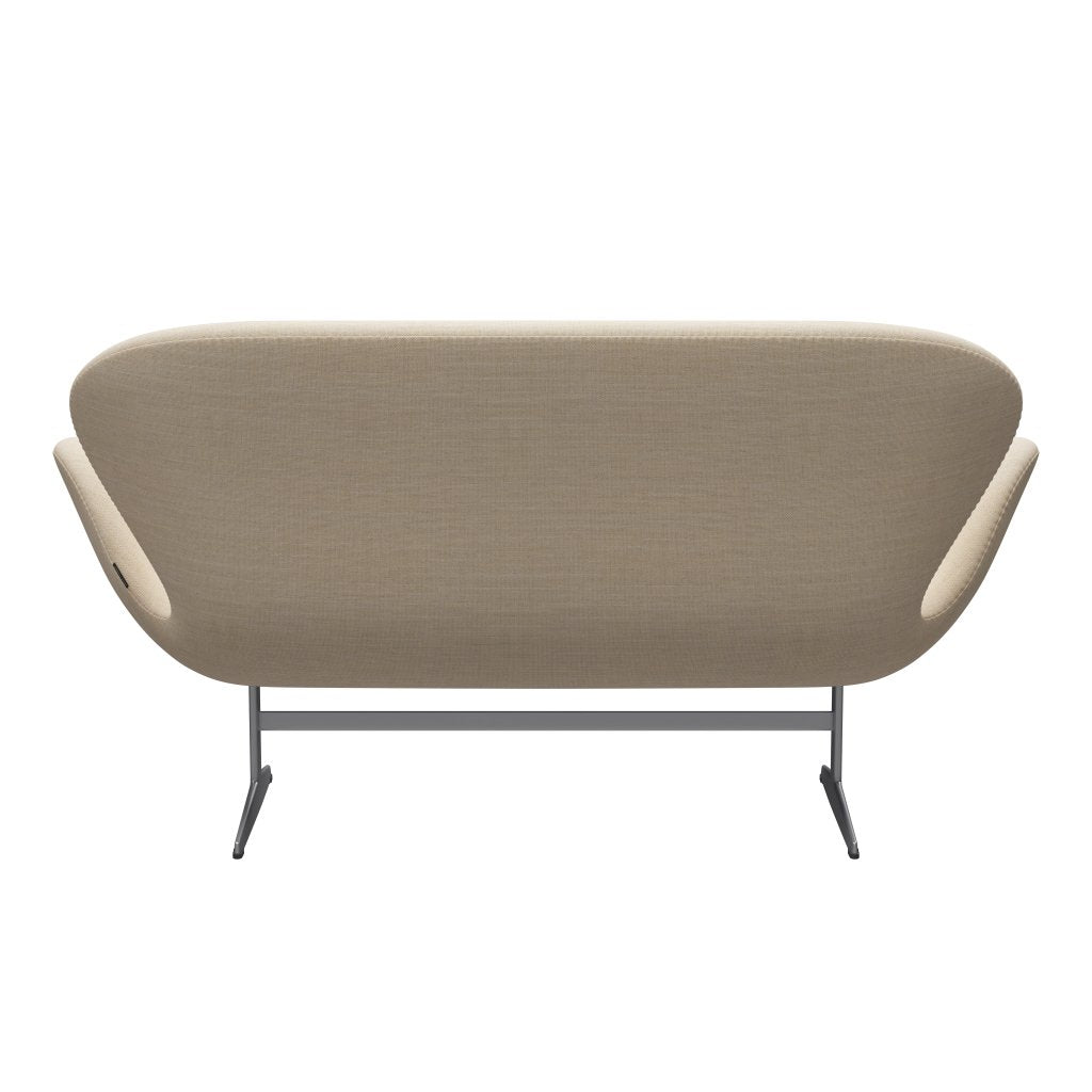 [product_category]-Fritz Hansen Swan Sofa 2 Seater, Silver Grey/Sunniva Sand-Fritz Hansen-3321-SV811-SGBASE-FRI-4