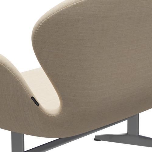 [product_category]-Fritz Hansen Swan Sofa 2 Seater, Silver Grey/Sunniva Sand-Fritz Hansen-3321-SV811-SGBASE-FRI-5