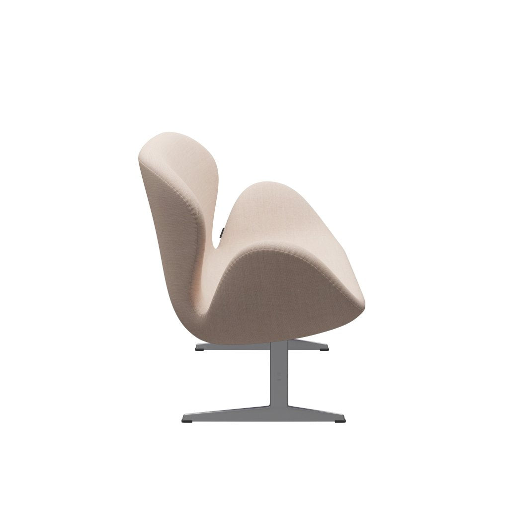 [product_category]-Fritz Hansen Swan Sofa 2 Seater, Silver Grey/Sunniva Sand/Soft Pink-Fritz Hansen-3321-SV236-SGBASE-FRI-3