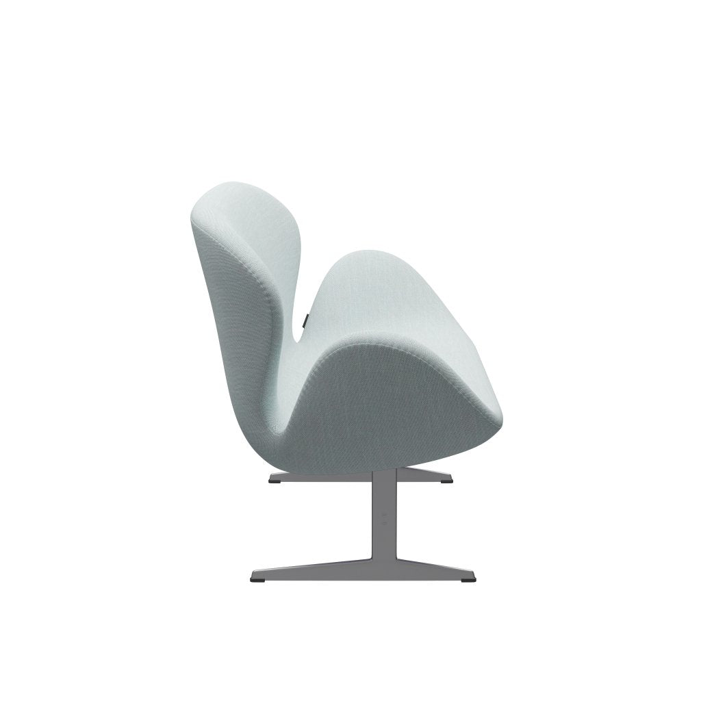 [product_category]-Fritz Hansen Swan Sofa 2 Seater, Silver Grey/Sunniva White/Light Blue-Fritz Hansen-3321-SV723-SGBASE-FRI-3