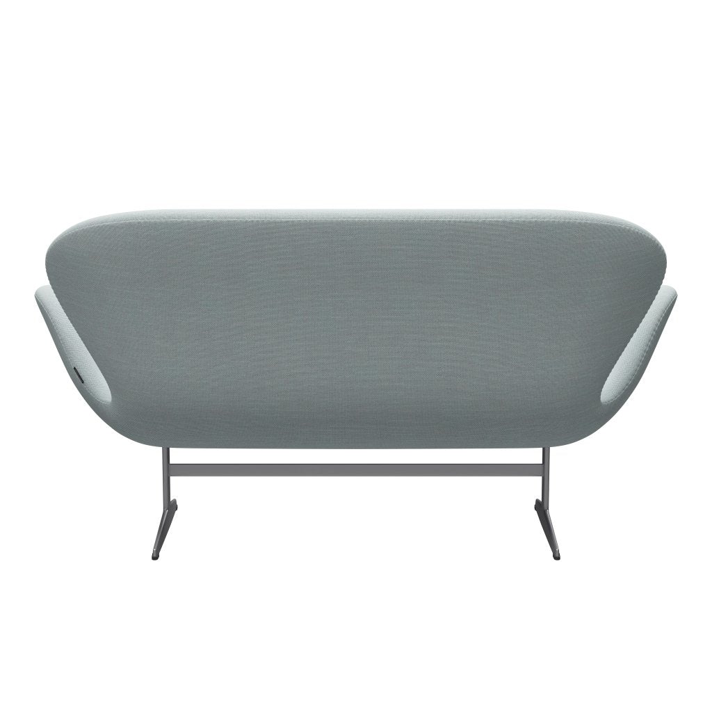[product_category]-Fritz Hansen Swan Sofa 2 Seater, Silver Grey/Sunniva White/Light Blue-Fritz Hansen-3321-SV723-SGBASE-FRI-4