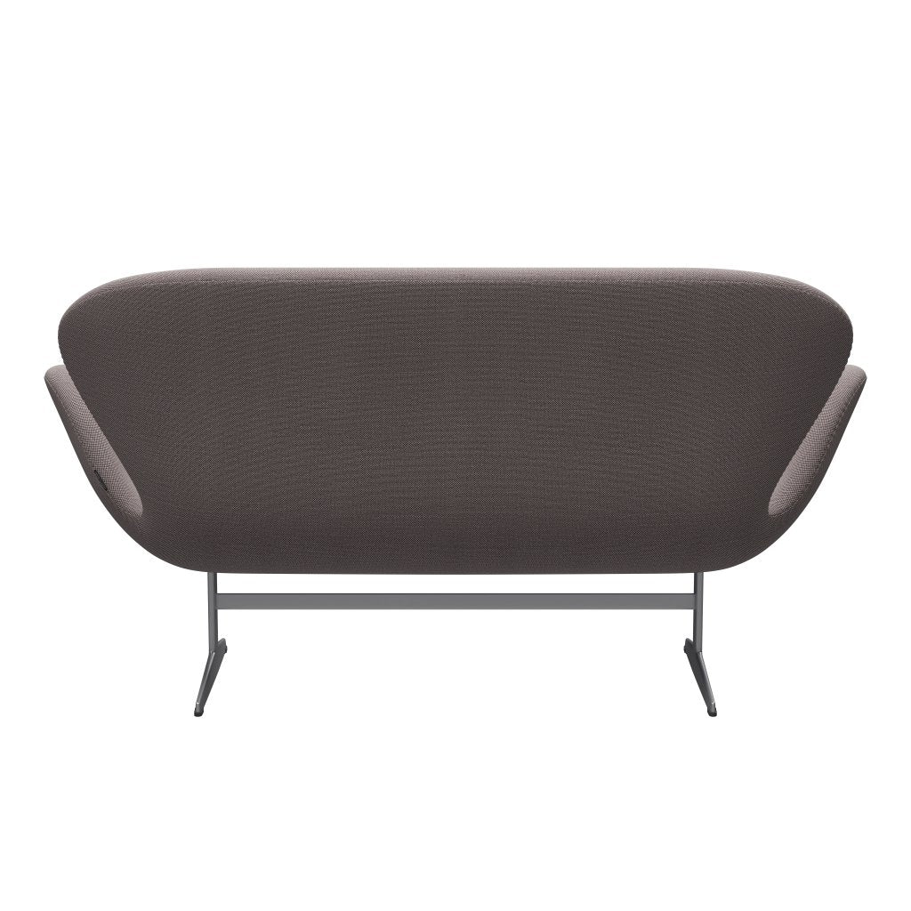 [product_category]-Fritz Hansen Swan Sofa 2 Seater, Silver Grey/Sunniva White/Violet-Fritz Hansen-3321-SV352-SGBASE-FRI-4