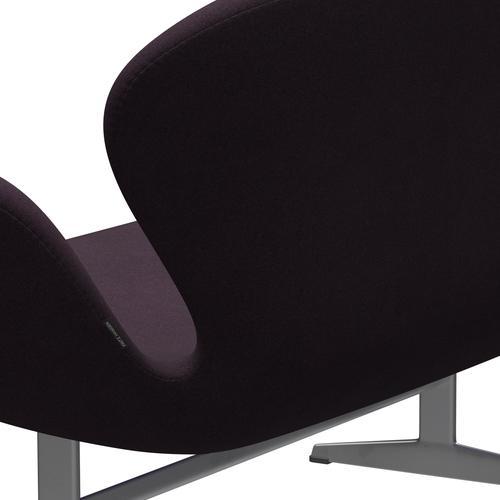 [product_category]-Fritz Hansen Swan Sofa 2 Seater, Silver Grey/Tonus Aubergine-Fritz Hansen-3321-TON684-SGBASE-FRI-5