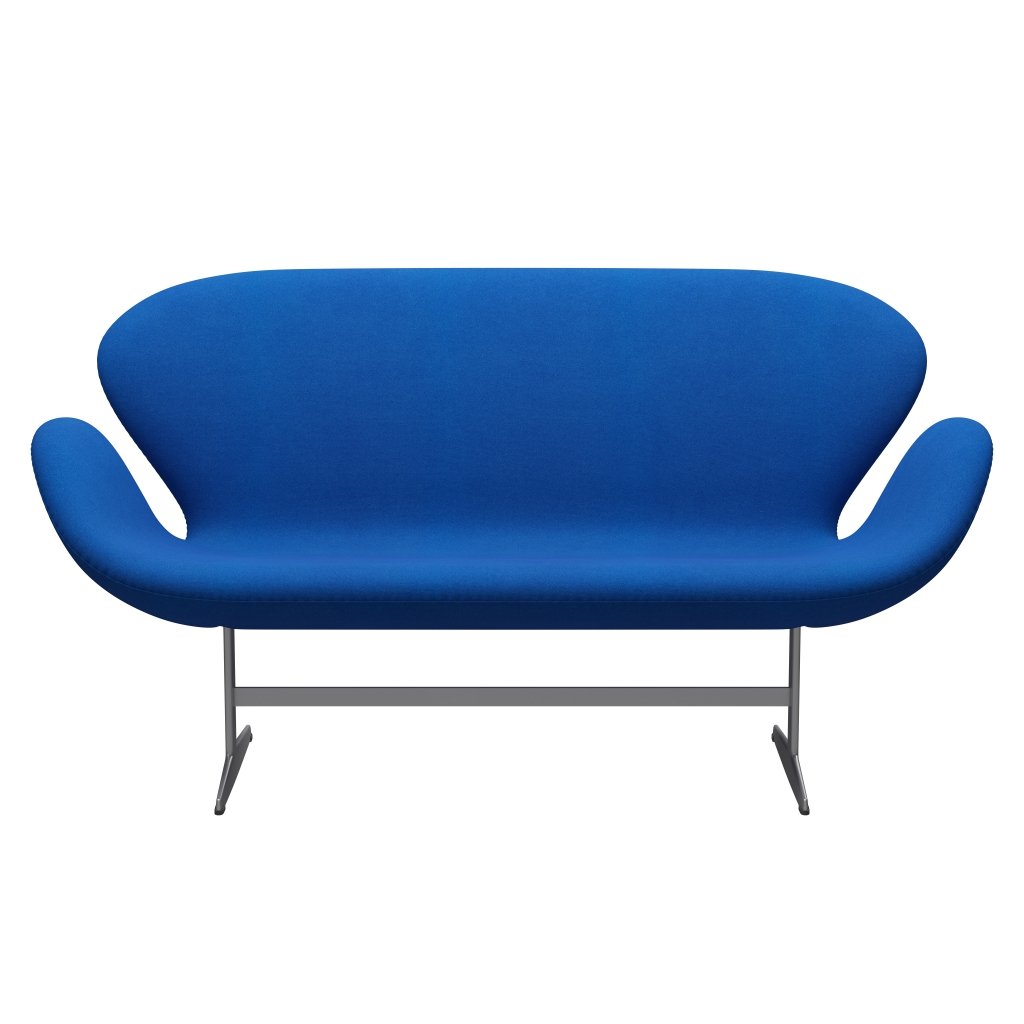 [product_category]-Fritz Hansen Swan Sofa 2 Seater, Silver Grey/Tonus Blue-Fritz Hansen-3321-TON129-SGBASE-FRI-1