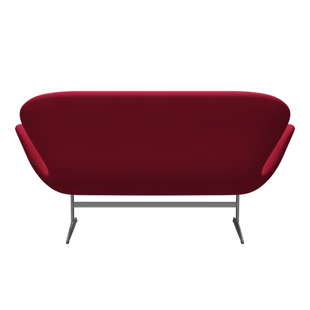 [product_category]-Fritz Hansen Swan Sofa 2 Seater, Silver Grey/Tonus Cherry-Fritz Hansen-3321-TON654-SGBASE-FRI-4