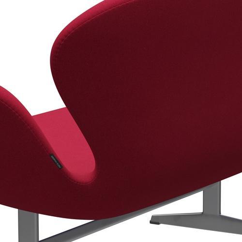 [product_category]-Fritz Hansen Swan Sofa 2 Seater, Silver Grey/Tonus Cherry-Fritz Hansen-3321-TON654-SGBASE-FRI-5