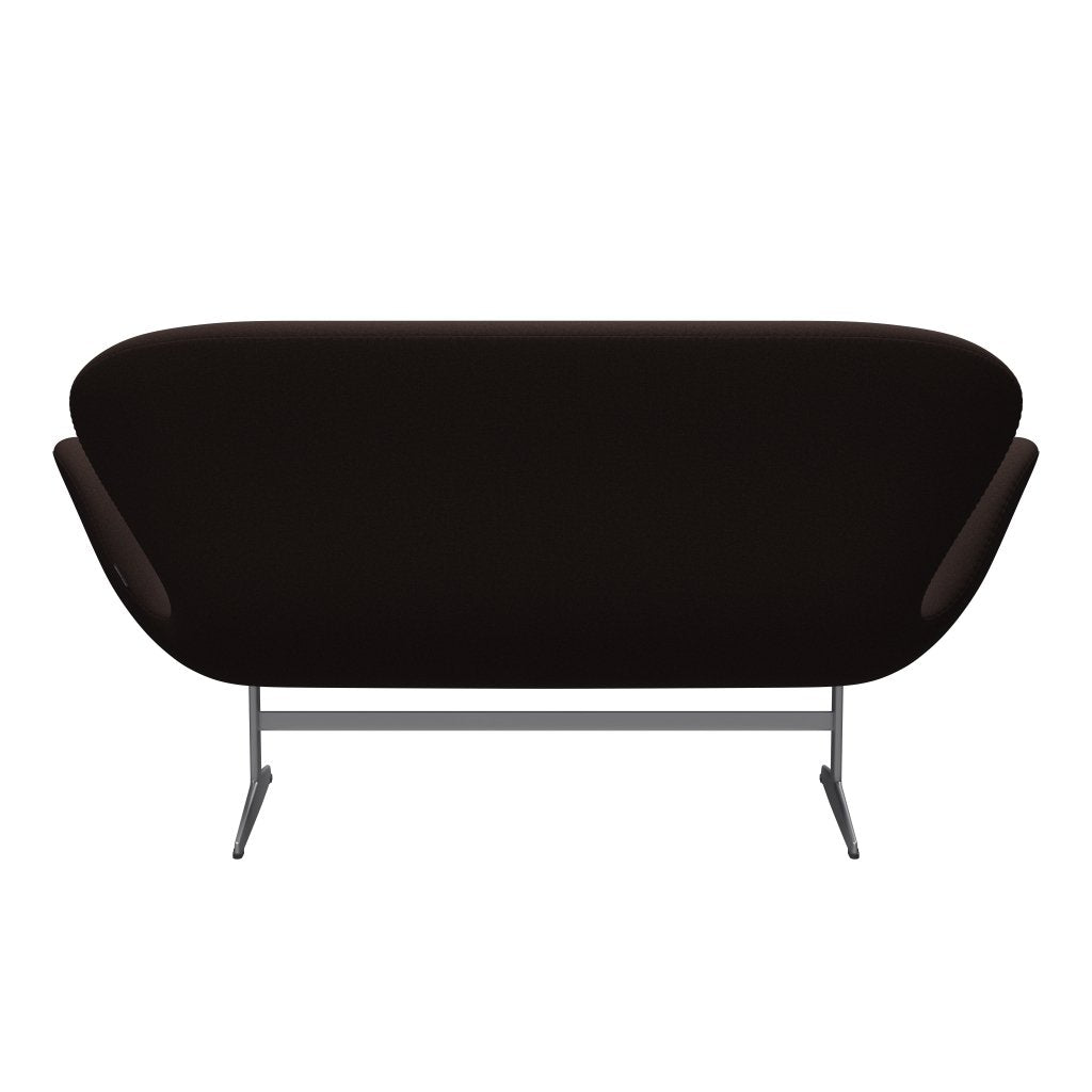 [product_category]-Fritz Hansen Swan Sofa 2 Seater, Silver Grey/Tonus Dark Brown-Fritz Hansen-3321-TON394-SGBASE-FRI-4