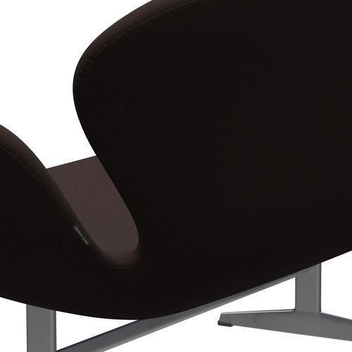 [product_category]-Fritz Hansen Swan Sofa 2 Seater, Silver Grey/Tonus Dark Brown-Fritz Hansen-3321-TON394-SGBASE-FRI-5