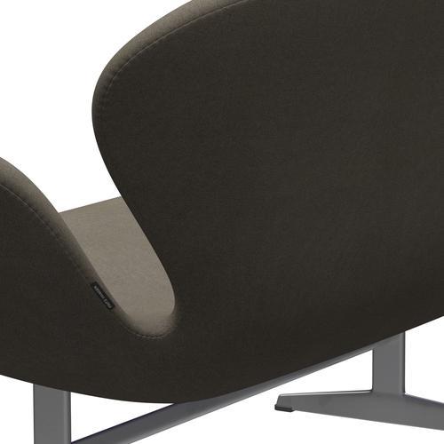 [product_category]-Fritz Hansen Swan Sofa 2 Seater, Silver Grey/Tonus Dusty Brown-Fritz Hansen-3321-TON613-SGBASE-FRI-5