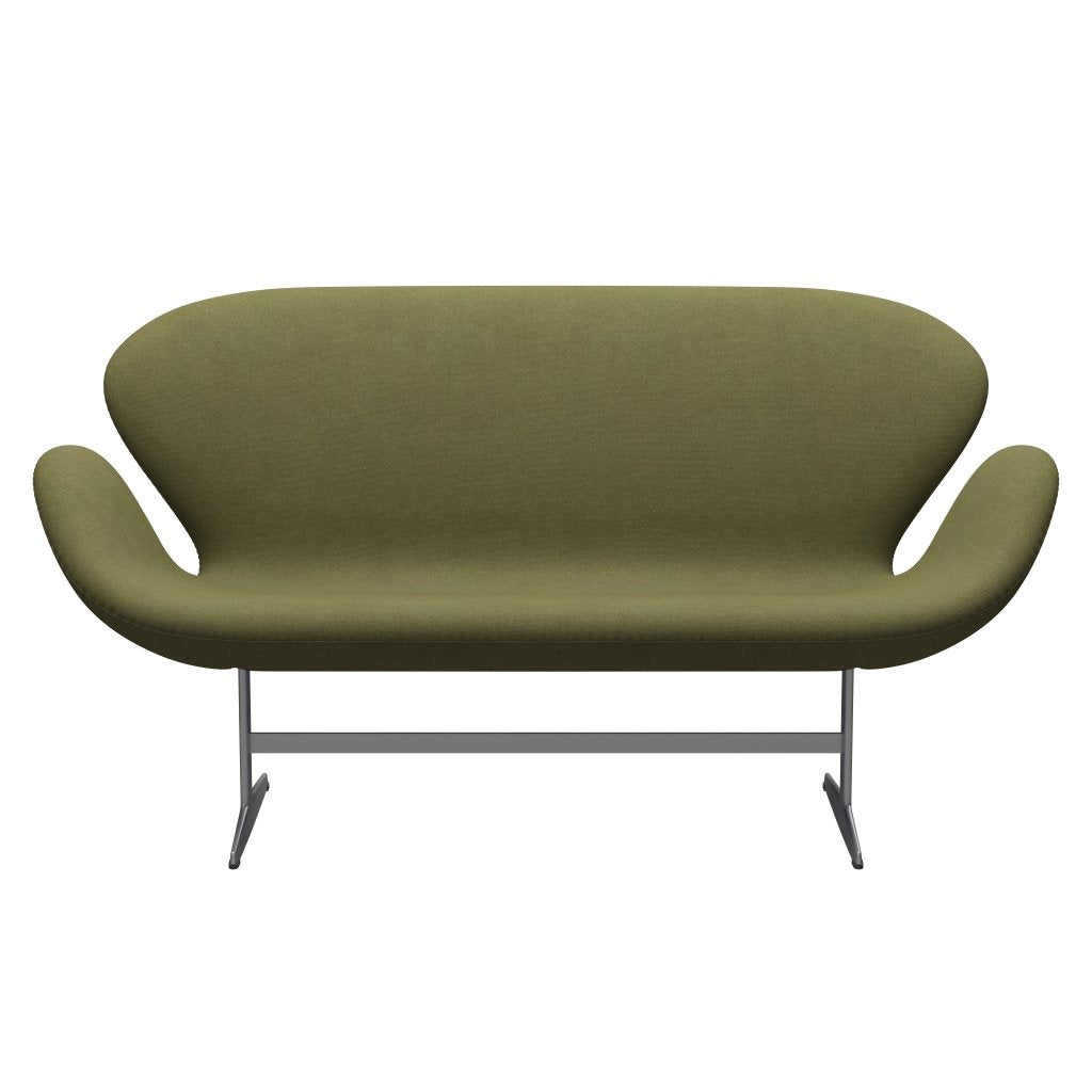 [product_category]-Fritz Hansen Swan Sofa 2 Seater, Silver Grey/Tonus Dusty Green-Fritz Hansen-3321-TON964-SGBASE-FRI-1