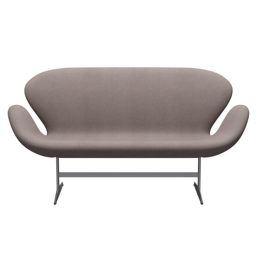 [product_category]-Fritz Hansen Swan Sofa 2 Seater, Silver Grey/Tonus Dusty Sand-Fritz Hansen-3321-TON240-SGBASE-FRI-1
