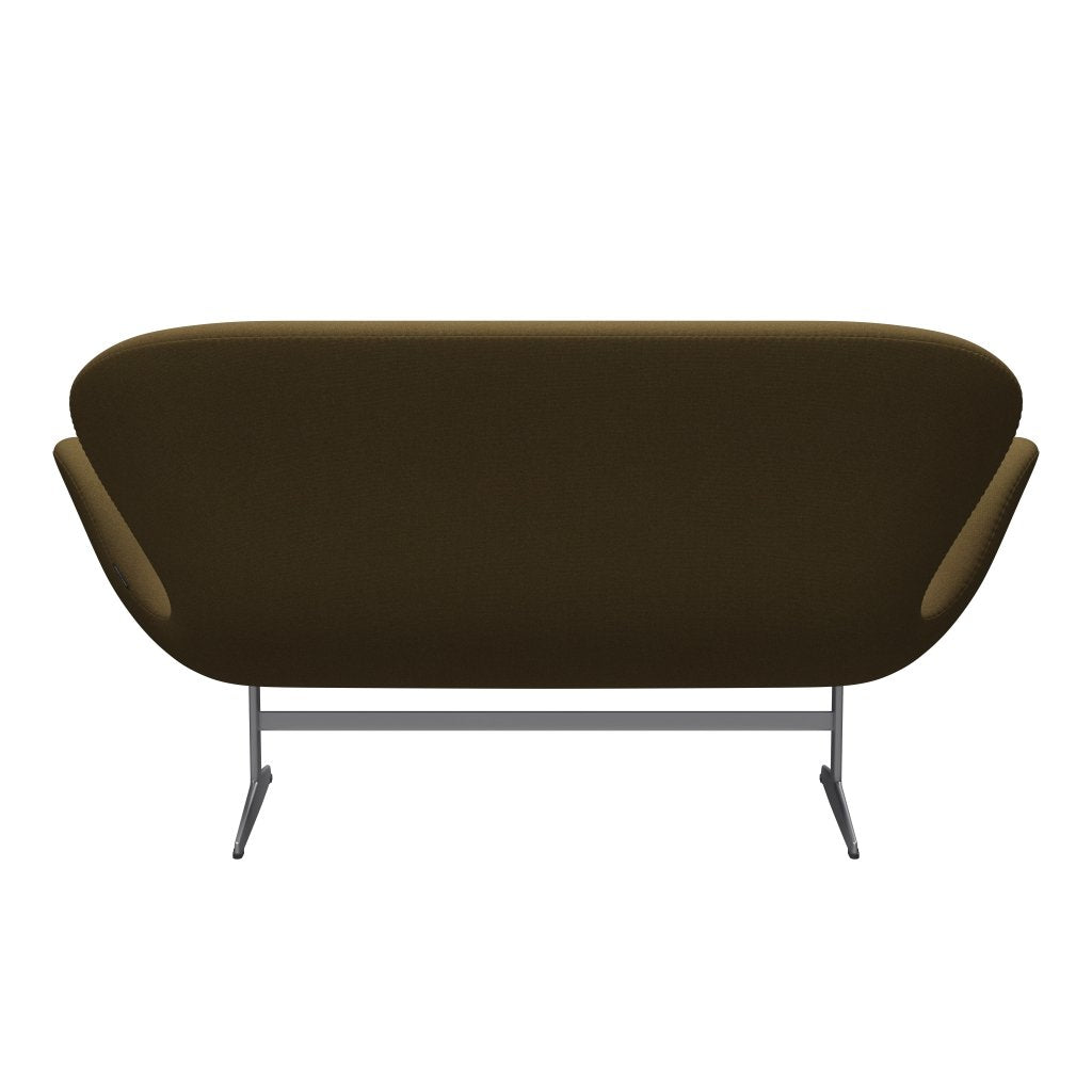 [product_category]-Fritz Hansen Swan Sofa 2 Seater, Silver Grey/Tonus Khaki Green-Fritz Hansen-3321-TON974-SGBASE-FRI-4