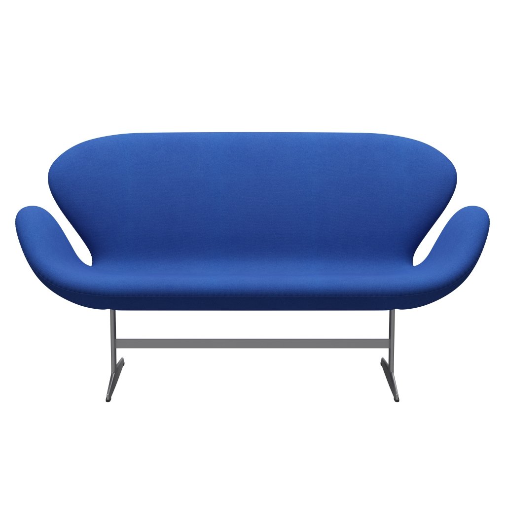 [product_category]-Fritz Hansen Swan Sofa 2 Seater, Silver Grey/Tonus Lavender Blue-Fritz Hansen-3321-TON754-SGBASE-FRI-1