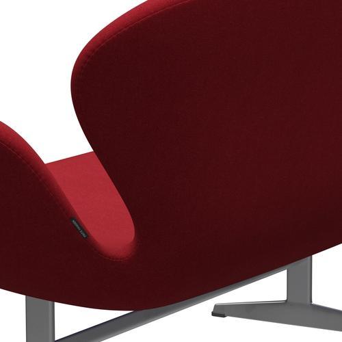 [product_category]-Fritz Hansen Swan Sofa 2 Seater, Silver Grey/Tonus Light Bordeaux-Fritz Hansen-3321-TON609-SGBASE-FRI-5