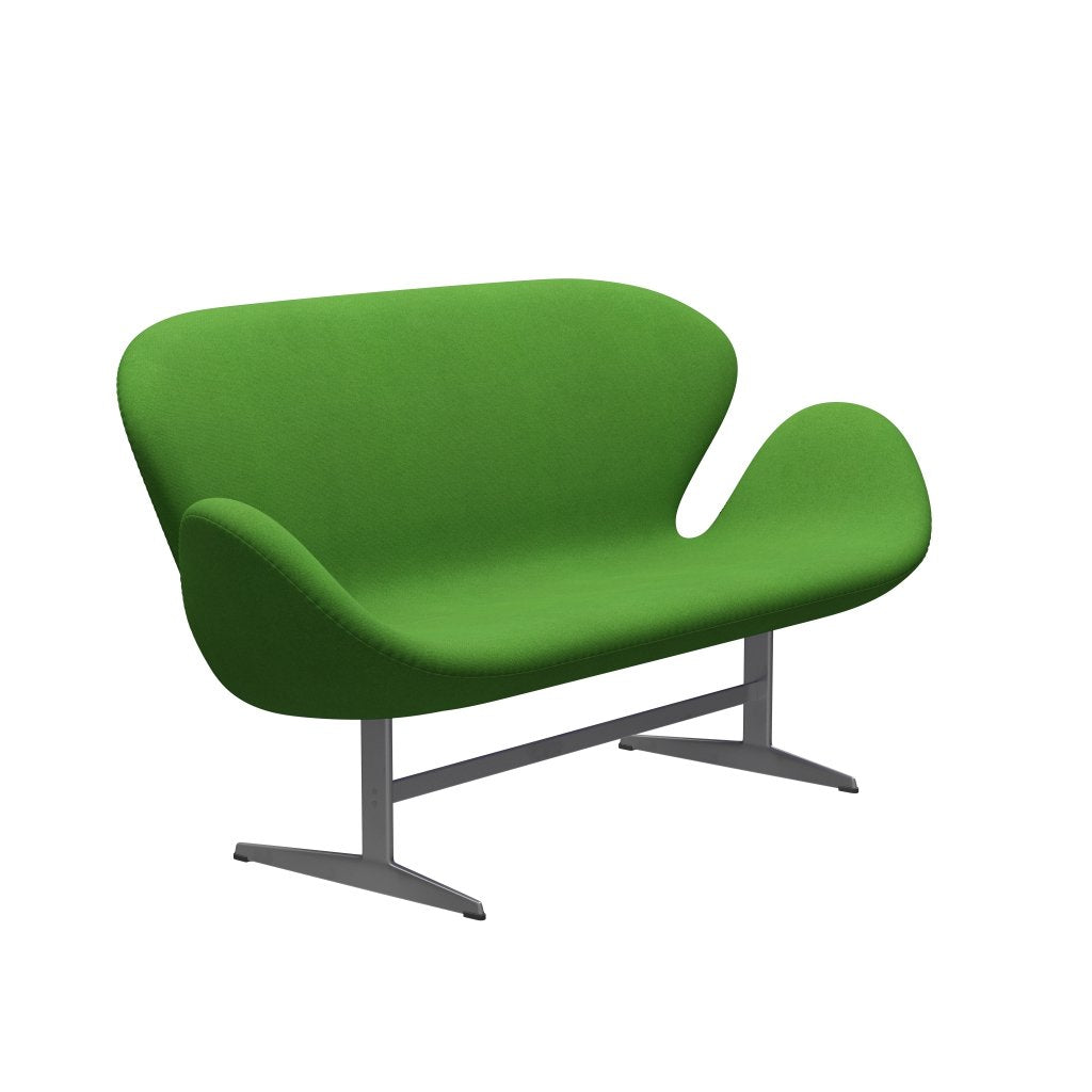 [product_category]-Fritz Hansen Swan Sofa 2 Seater, Silver Grey/Tonus Light Green-Fritz Hansen-3321-TON954-SGBASE-FRI-2