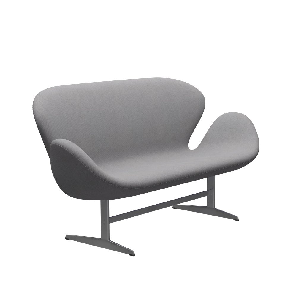 [product_category]-Fritz Hansen Swan Sofa 2 Seater, Silver Grey/Tonus Light Grey-Fritz Hansen-3321-TON216-SGBASE-FRI-2