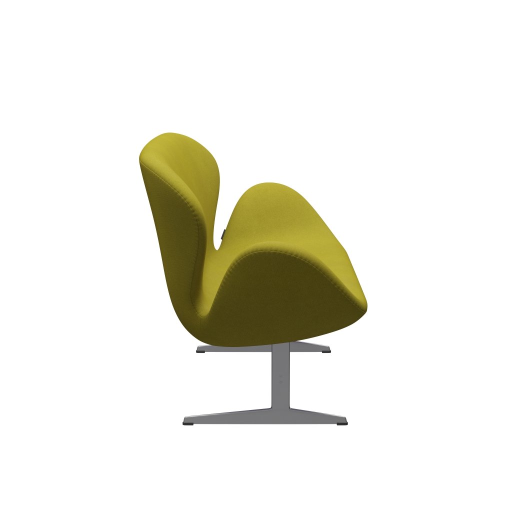 [product_category]-Fritz Hansen Swan Sofa 2 Seater, Silver Grey/Tonus Lime Green-Fritz Hansen-3321-TON934-SGBASE-FRI-3