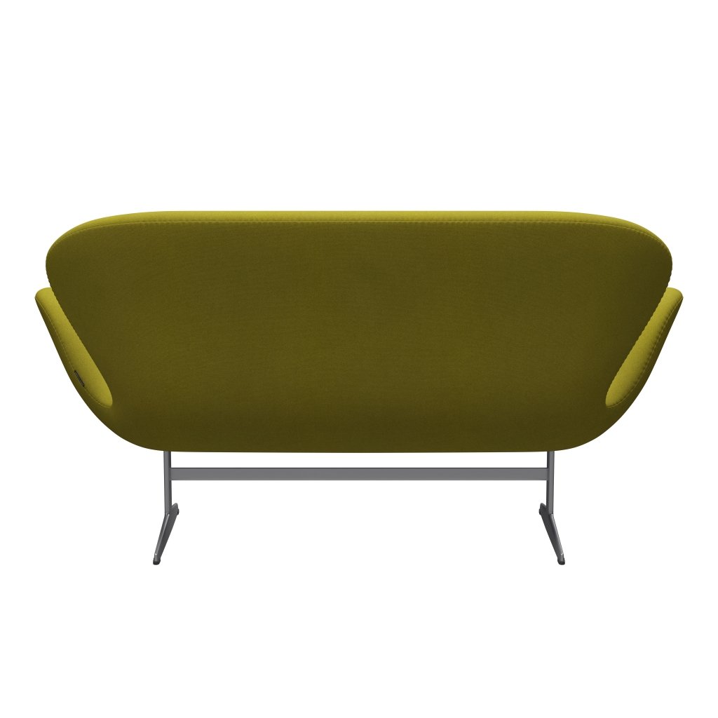 [product_category]-Fritz Hansen Swan Sofa 2 Seater, Silver Grey/Tonus Lime Green-Fritz Hansen-3321-TON934-SGBASE-FRI-4