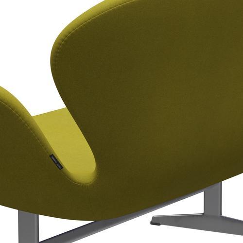 [product_category]-Fritz Hansen Swan Sofa 2 Seater, Silver Grey/Tonus Lime Green-Fritz Hansen-3321-TON934-SGBASE-FRI-5